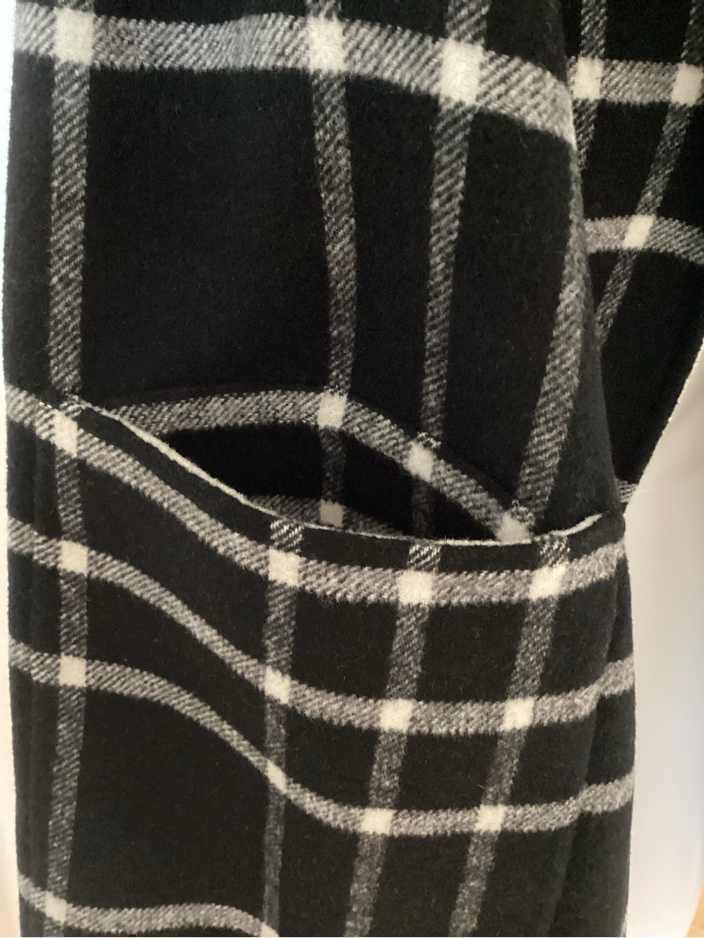 Susan Bristol Black & White Plaid Pea Coat - Picture 5 of 8